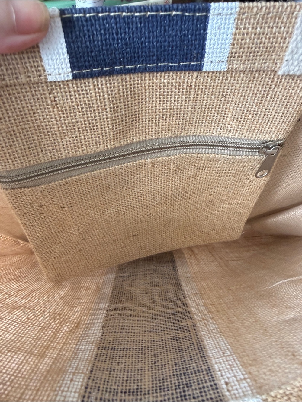 NWT The Royal Standard Fleming Tote in Natural w/Navy Stripe. - Picture 4 of 6